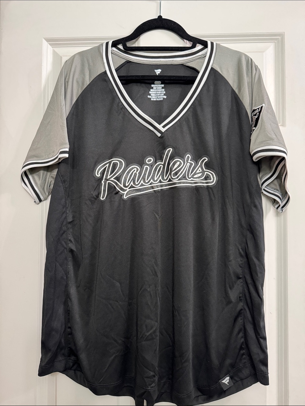 Fanatics Raiders Black and Gray Women's Jersey